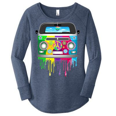 Hippie Van Dripping Rainbow Women's Perfect Tri Tunic Long Sleeve Shirt