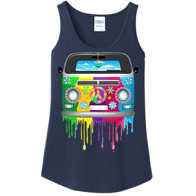 Hippie Van Dripping Rainbow Ladies Essential Tank