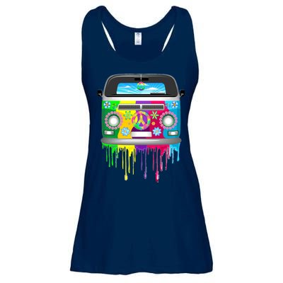 Hippie Van Dripping Rainbow Ladies Essential Flowy Tank