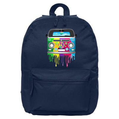 Hippie Van Dripping Rainbow 16 in Basic Backpack