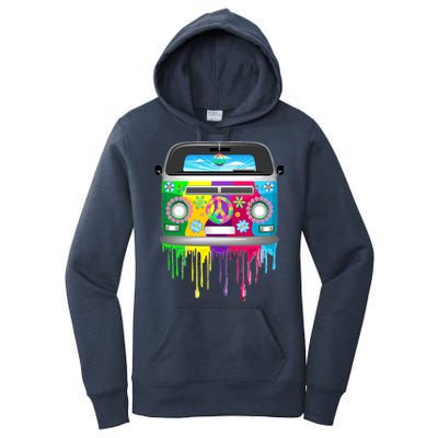 Hippie Van Dripping Rainbow Women's Pullover Hoodie