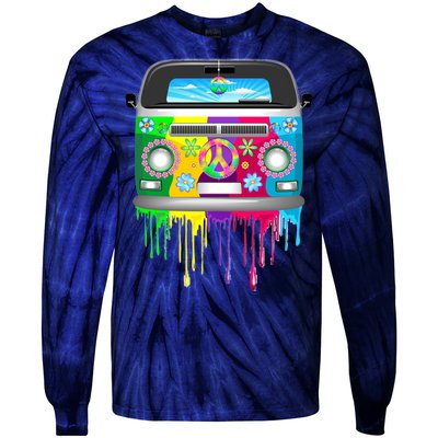 Hippie Van Dripping Rainbow Tie-Dye Long Sleeve Shirt