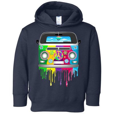 Hippie Van Dripping Rainbow Toddler Hoodie