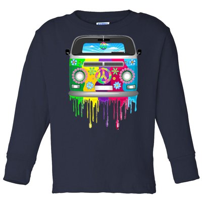 Hippie Van Dripping Rainbow Toddler Long Sleeve Shirt