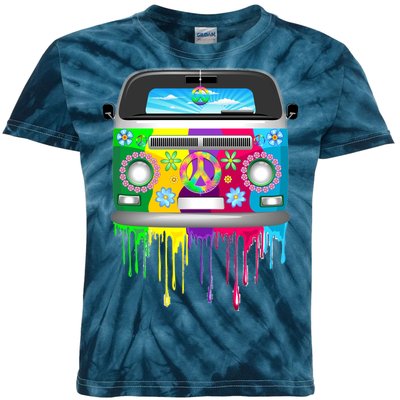 Hippie Van Dripping Rainbow Kids Tie-Dye T-Shirt