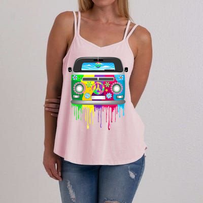 Hippie Van Dripping Rainbow Women's Strappy Tank