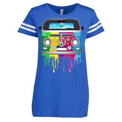 Hippie Van Dripping Rainbow Enza Ladies Jersey Football T-Shirt