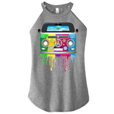 Hippie Van Dripping Rainbow Women's Perfect Tri Rocker Tank