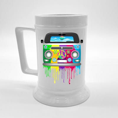 Hippie Van Dripping Rainbow Beer Stein