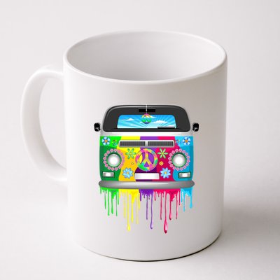 Hippie Van Dripping Rainbow Coffee Mug