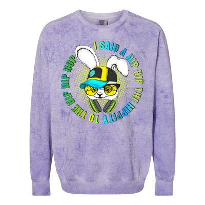 Hippity Hip Hop Bunny Colorblast Crewneck Sweatshirt