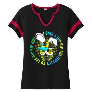 Hippity Hip Hop Bunny Ladies Halftime Notch Neck Tee