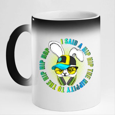 Hippity Hip Hop Bunny 11oz Black Color Changing Mug