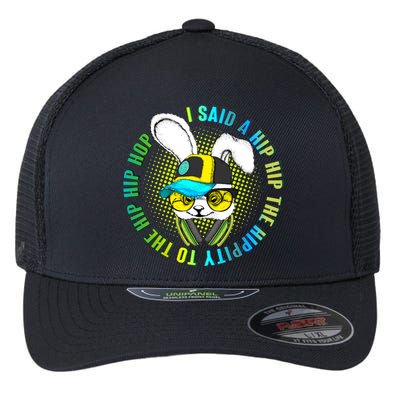 Hippity Hip Hop Bunny Flexfit Unipanel Trucker Cap