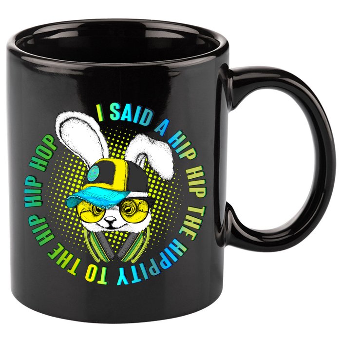 Hippity Hip Hop Bunny 11oz C Handle Ceramic Mug
