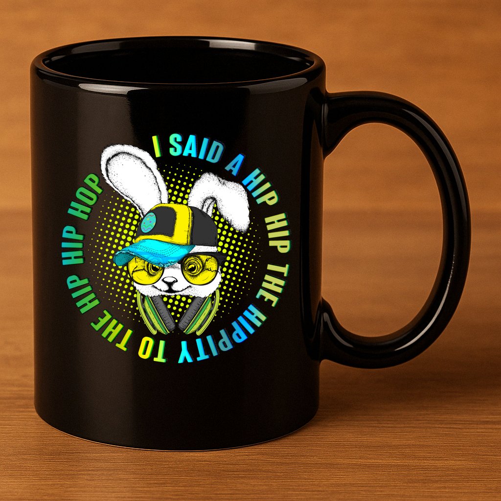 Hippity Hip Hop Bunny 11oz C Handle Ceramic Mug