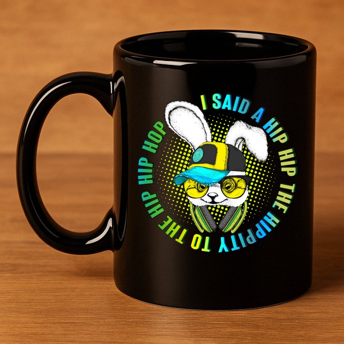 Hippity Hip Hop Bunny 11oz C Handle Ceramic Mug