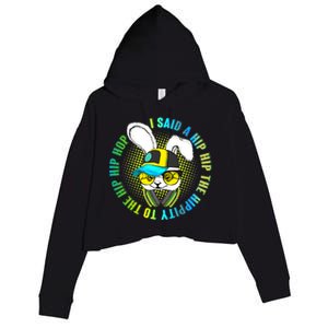 Hippity Hip Hop Bunny Crop Fleece Hoodie