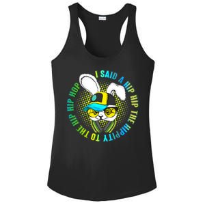 Hippity Hip Hop Bunny Ladies PosiCharge Competitor Racerback Tank