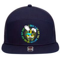 Hippity Hip Hop Bunny 7 Panel Mesh Trucker Snapback Hat