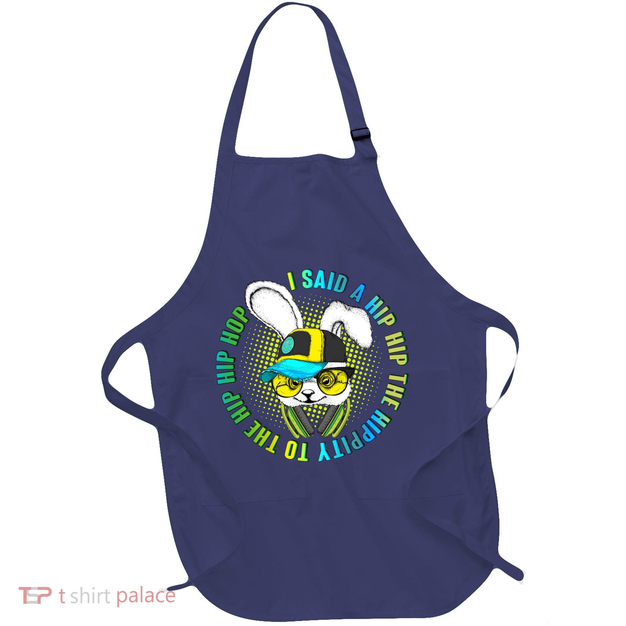 Hippity Hip Hop Bunny Full-Length Apron With Pockets