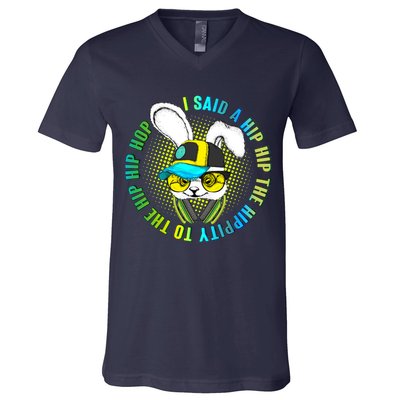 Hippity Hip Hop Bunny V-Neck T-Shirt