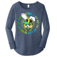 Hippity Hip Hop Bunny Women's Perfect Tri Tunic Long Sleeve Shirt