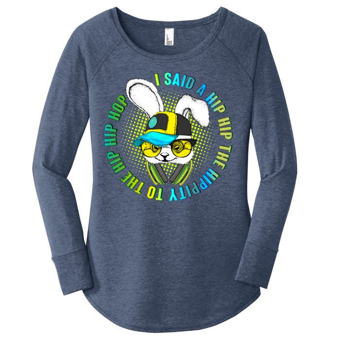 Hippity Hip Hop Bunny Women's Perfect Tri Tunic Long Sleeve Shirt