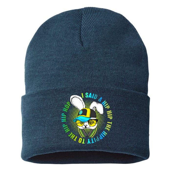 Hippity Hip Hop Bunny Sustainable Knit Beanie