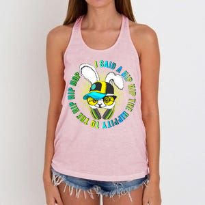 Hippity Hip Hop Bunny Women's Knotted Racerback Tank