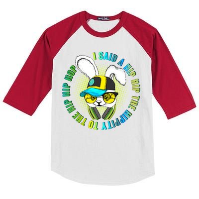 Hippity Hip Hop Bunny Kids Colorblock Raglan Jersey