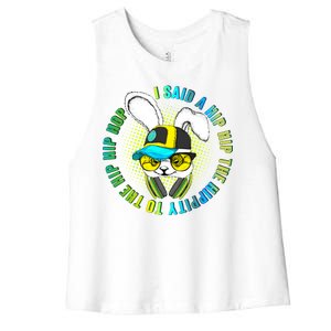 Hippity Hip Hop Bunny Women's Racerback Cropped Tank