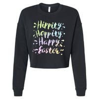 Hippity Hoppity Happy Easter Cropped Pullover Crew