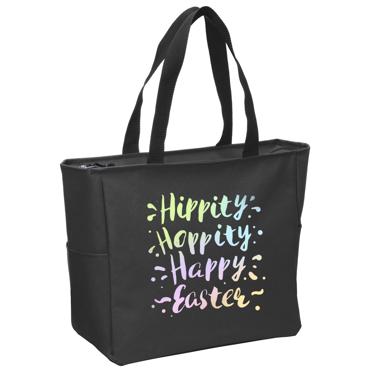 Hippity Hoppity Happy Easter Zip Tote Bag