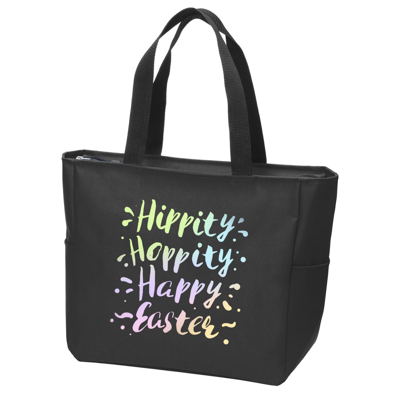 Hippity Hoppity Happy Easter Zip Tote Bag