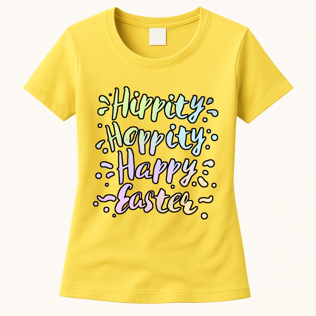 Hippity Hoppity Happy Easter Womens T-Shirt