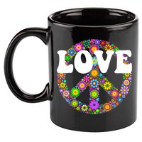 Hippy Love 11oz C Handle Ceramic Mug