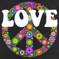 Hippy Love 11oz C Handle Ceramic Mug