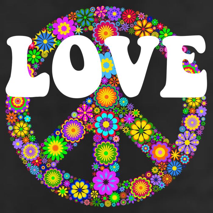 Hippy Love 11oz C Handle Ceramic Mug