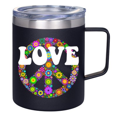 Hippy Love 12oz Stainless Steel Coffee Mug