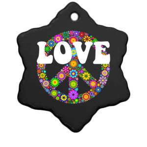 Hippy Love Ceramic Star Ornament