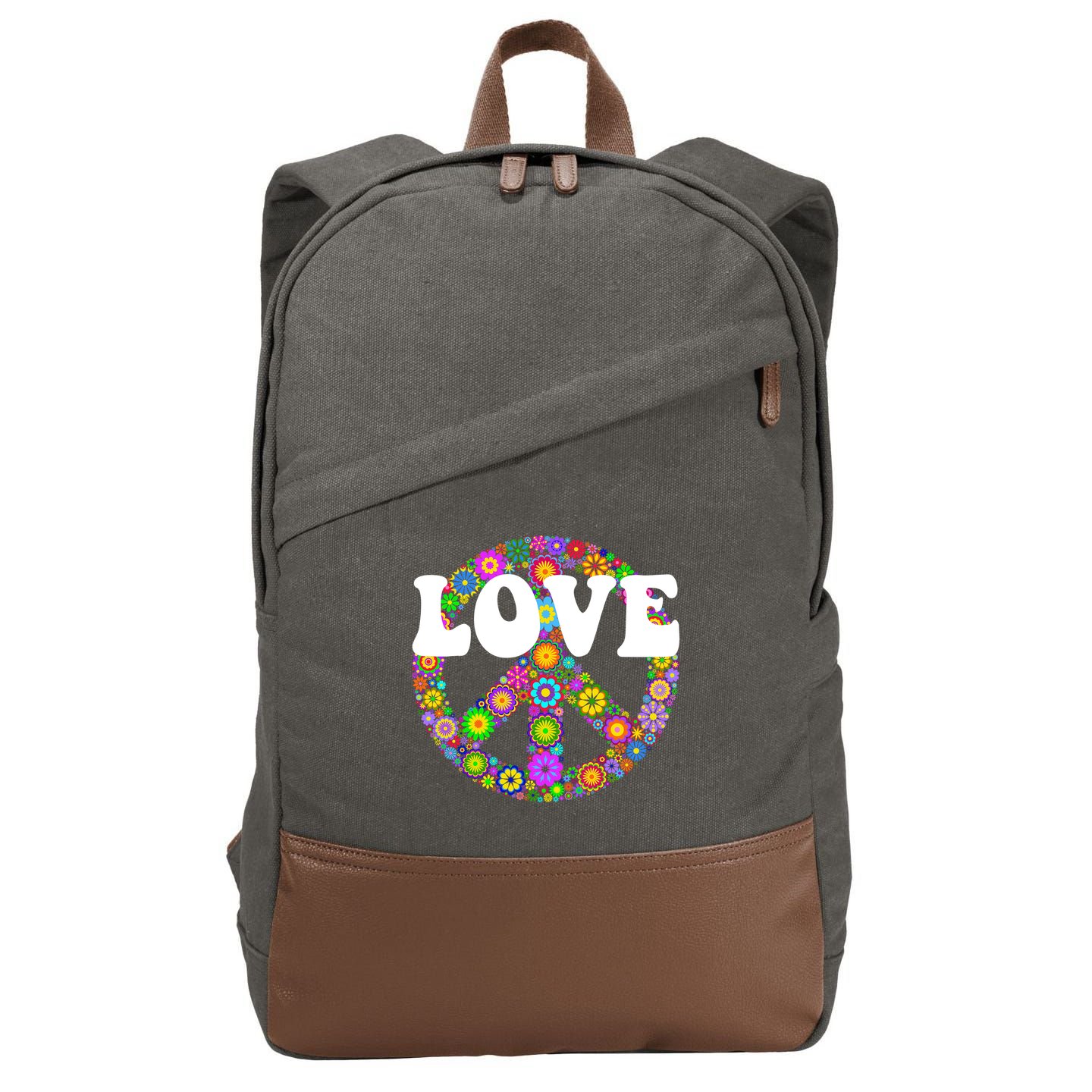 Hippy Love Cotton Canvas Backpack