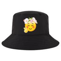 Hippy Smiley Face Peace Sign Cool Comfort Performance Bucket Hat
