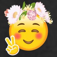 Hippy Smiley Face Peace Sign Cool Comfort Performance Bucket Hat