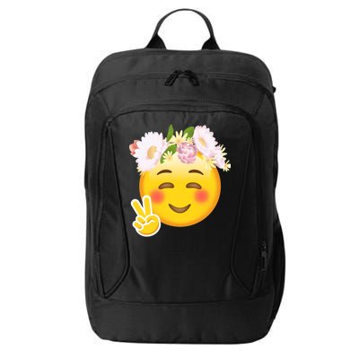 Hippy Smiley Face Peace Sign City Backpack