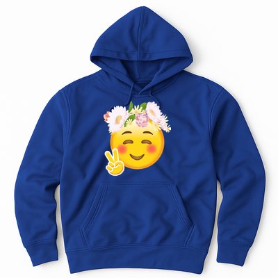 Hippy Smiley Face Peace Sign Hoodie