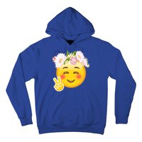 Hippy Smiley Face Peace Sign Hoodie