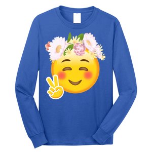 Hippy Smiley Face Peace Sign Long Sleeve Shirt