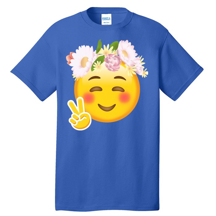 Hippy Smiley Face Peace Sign Tall T-Shirt