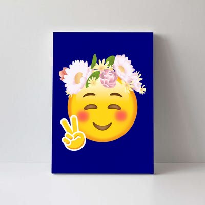 Hippy Smiley Face Peace Sign Canvas